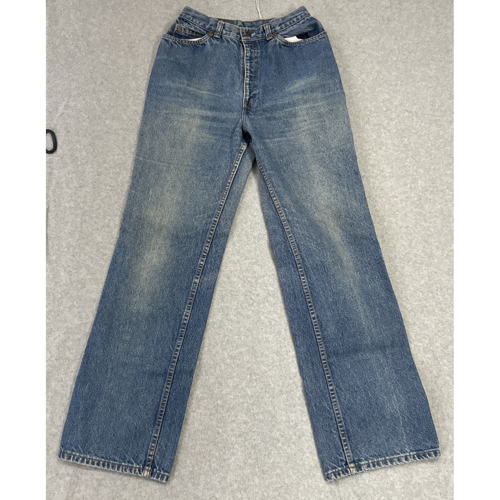 Levis Jeans VTG Orange Tab 1970s Womens 24x30 Bootcut Mid Rise Light Wash Denim